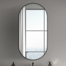120cm Nova Oval Aluminium Wall Mirror